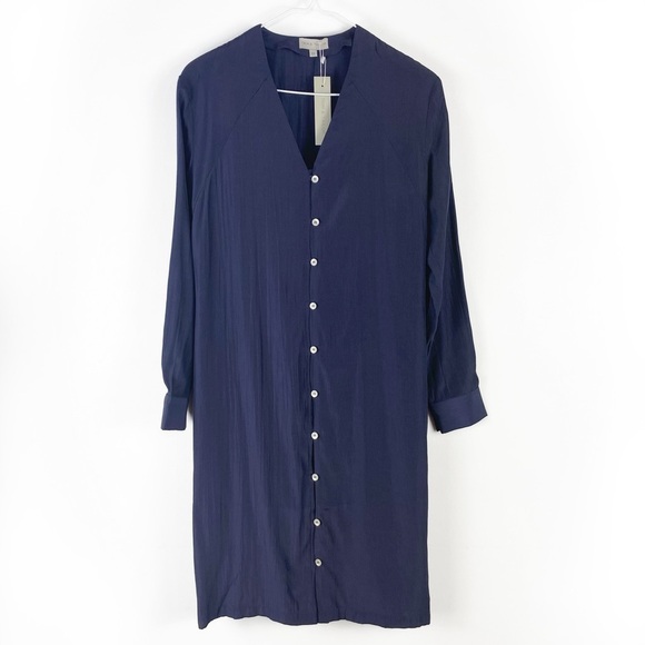 Trim & Tailor NWT Shirt Dress in Navy Womens size XS - Picture 7 of 7